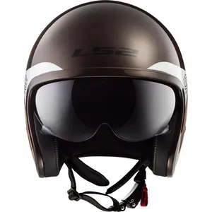 Imagem 5 de Capacete LS2 OF599 Spitfire Sunrise - Marrom/Branco