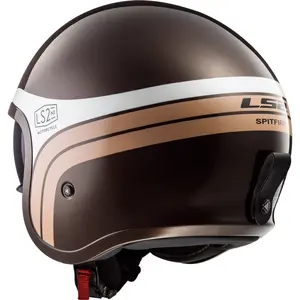 Imagem 6 de Capacete LS2 OF599 Spitfire Sunrise - Marrom/Branco