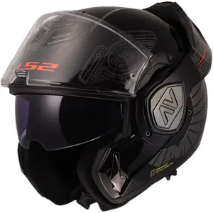 Imagem 2 de Capacete LS2 Advant FF906 Capital Moto Week - Preto Fosco (Articulado)