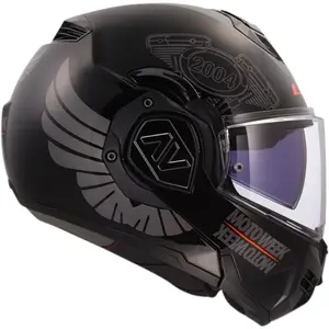 Imagem 5 de Capacete LS2 Advant FF906 Capital Moto Week - Preto Fosco (Articulado)