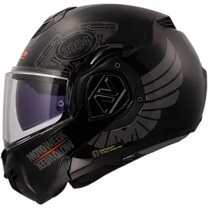 Imagem 3 de Capacete LS2 Advant FF906 Capital Moto Week - Preto Fosco (Articulado)