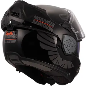 Imagem 8 de Capacete LS2 Advant FF906 Capital Moto Week - Preto Fosco (Articulado)