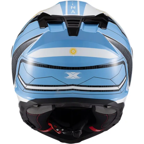 Capacete Texx Kaiman Flag Argentina - Azul/Branco/Amarelo - Grid