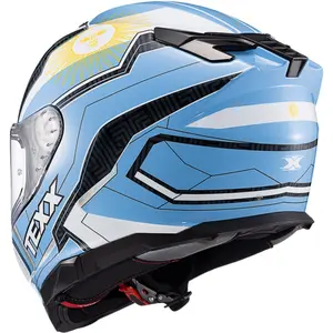 Imagem 4 de Capacete Texx Kaiman Flag Argentina - Azul/Branco/Amarelo