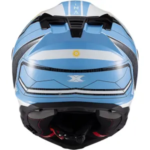 Imagem 7 de Capacete Texx Kaiman Flag Argentina - Azul/Branco/Amarelo