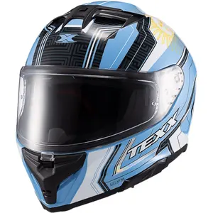 Imagem 2 de Capacete Texx Kaiman Flag Argentina - Azul/Branco/Amarelo