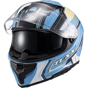 Imagem 3 de Capacete Texx Kaiman Flag Argentina - Azul/Branco/Amarelo
