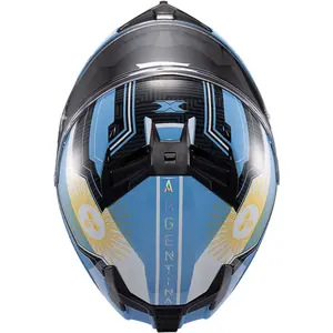 Imagem 5 de Capacete Texx Kaiman Flag Argentina - Azul/Branco/Amarelo