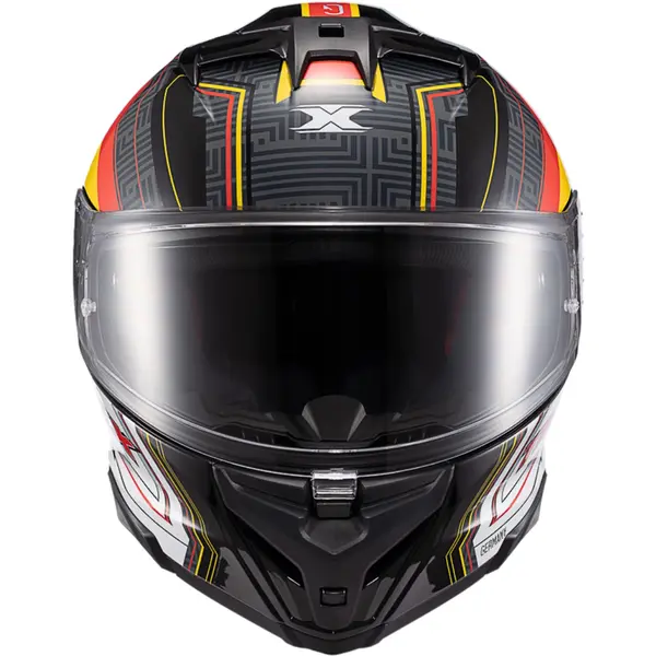 Capacete Texx Kaiman Flag Alemanha - Preto/Branco/Amarelo/Vermelho