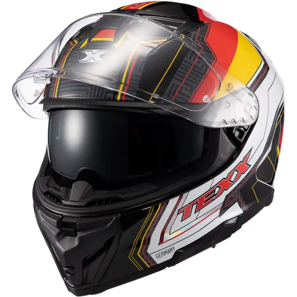 keiman Capacete Texx Kaiman Flag Alemanha - Preto/Branco/Amarelo/Vermelho