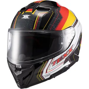 Imagem 4 de Capacete Texx Kaiman Flag Alemanha - Preto/Branco/Amarelo/Vermelho