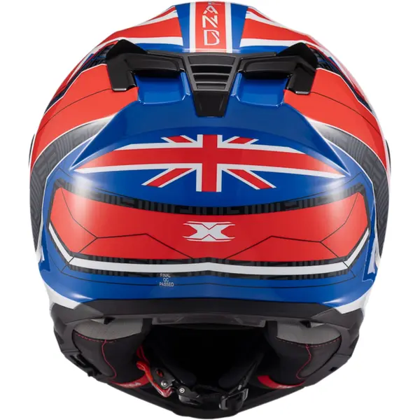Capacete Texx Kaiman Flag Reino Unido - Azul/Branco/Vermelho