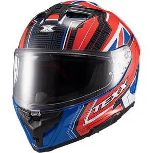 Imagem 2 de Capacete Texx Kaiman Flag Reino Unido - Azul/Branco/Vermelho