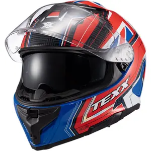 Imagem 3 de Capacete Texx Kaiman Flag Reino Unido - Azul/Branco/Vermelho