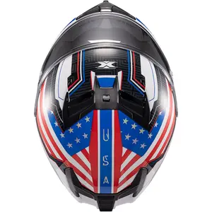 Imagem 6 de Capacete Texx Kaiman Flag Estados Unidos - Azul/Branco/Vermelho