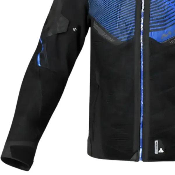 Jaqueta Macna Foxter - Preto/Azul (Ventilada) - Grid Motors