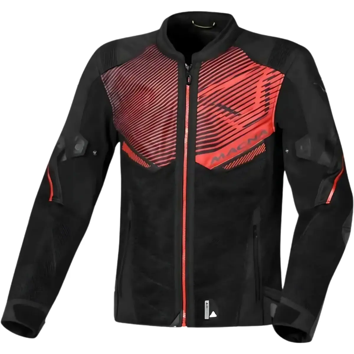 Jaqueta Macna Foxter - Preto/Vermelho (Ventilada) - Grid Motors