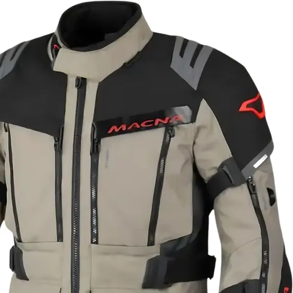 Jaqueta Macna Chieftane - Bege/Preto (Impermeável) - Grid Motors