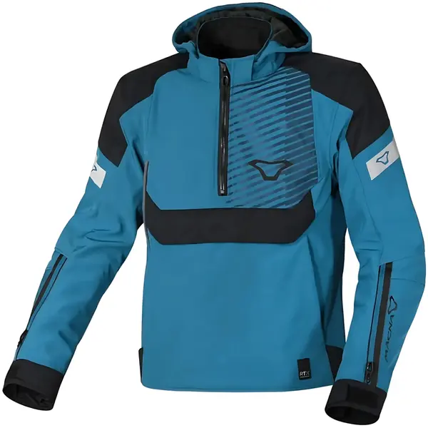 Jaqueta Macna Traffiq - Preto/Azul (Impermeável) - Grid Motors