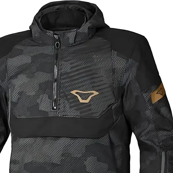 Jaqueta Macna Traffiq - Preto/Cinza Camo (Impermeável) - Grid Motors