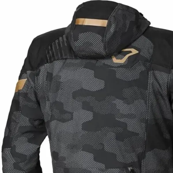 Jaqueta Macna Traffiq - Preto/Cinza Camo (Impermeável) - Grid Motors