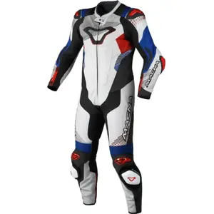 Macacão Macna Armadyl 1 Peça - Branco/Azul/Vermelho (Couro)