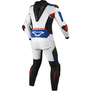Imagem 2 de Macacão Macna Armadyl 1 Peça - Branco/Azul/Vermelho (Couro)