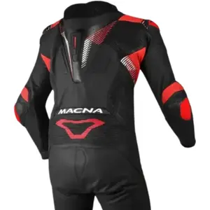 Imagem 5 de Macacão Macna Armadyl 1 Peça - Preto/Vermelho (Couro)