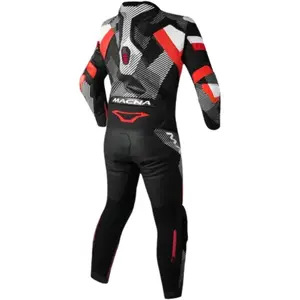 Imagem 2 de Macacão Macna Ignite 1 Peça - Preto/Branco/Vermelho (Couro)