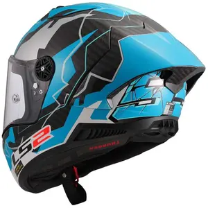 Imagem 8 de Capacete LS2 Thunder Carbon GP Aero Huertas - Azul/Cinza/Preto