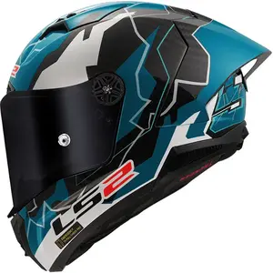 Capacete LS2 Thunder Carbon GP Aero Huertas - Azul/Cinza/Preto
