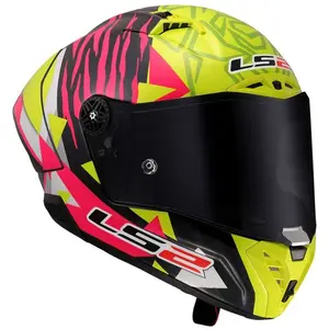 Imagem 4 de Capacete LS2 Thunder Carbon GP Aero Fermín Aldeguer - Amarelo/Rosa