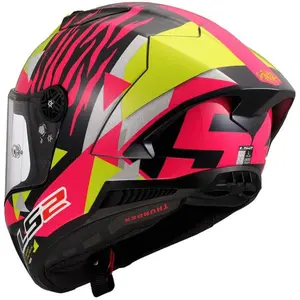 Imagem 8 de Capacete LS2 Thunder Carbon GP Aero Fermín Aldeguer - Amarelo/Rosa