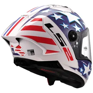 Imagem 6 de Capacete LS2 Thunder Carbon GP Aero Baz - Branco/Azul/Vermelho
