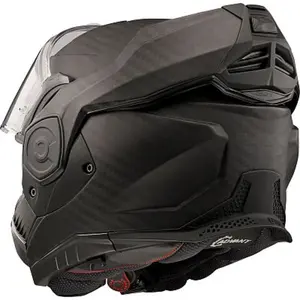 Imagem 6 de Capacete LS2 Advant X FF901 Carbon Solid - Preto Fosco (Articulado)