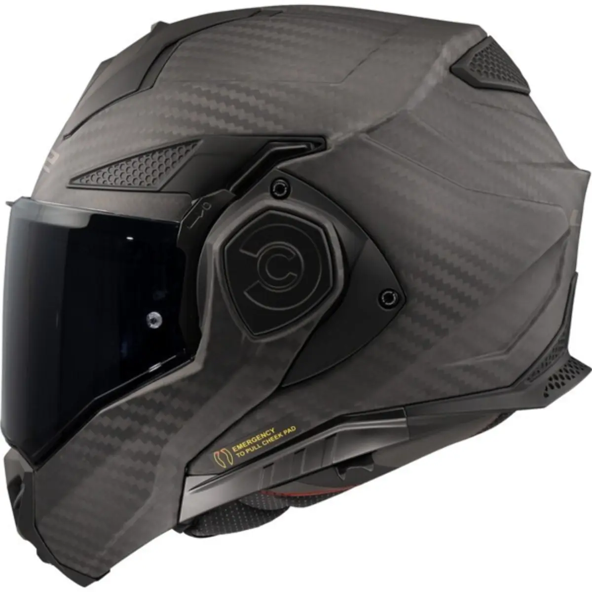 Capacete LS2 Advant X FF901 Carbon Solid - Preto Fosco (Articulado