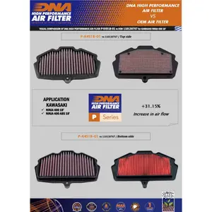 Imagem 2 de Filtro de Ar Esportivo DNA Kawasaki Ninja 400 / Ninja 500 / Ninja ZX-4R / Z400 ABS / Z500 - P-K4S18-01