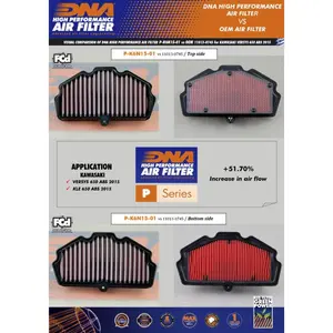 Imagem 2 de Filtro de Ar Esportivo DNA Kawasaki Versys 650 / KLE 650 / Ninja 650 / Vulcan 650 / Z650 RS/R - P-K6N15-01