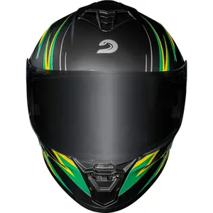 Imagem 2 de Capacete Race Tech Hit Fuzzy - Preto/Amarelo