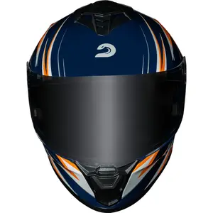 Imagem 2 de Capacete Race Tech Hit Fuzzy - Azul/Laranja
