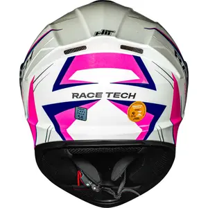 Imagem 3 de Capacete Race Tech Hit Fuzzy - Branco/Rosa