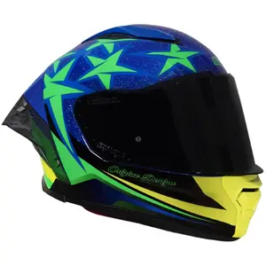 Imagem 4 de Capacete Origine Pista Star Brasil - Azul/Verde/Amarelo
