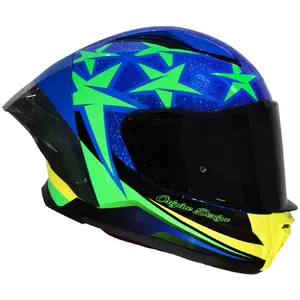 Imagem 5 de Capacete Origine Pista Star Brasil - Azul/Verde/Amarelo