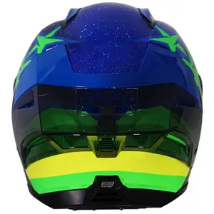 Imagem 6 de Capacete Origine Pista Star Brasil - Azul/Verde/Amarelo