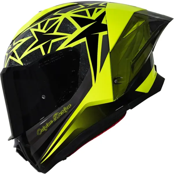 Imagem 1 de Capacete Origine Pista Star - Amarelo Fluor/Preto