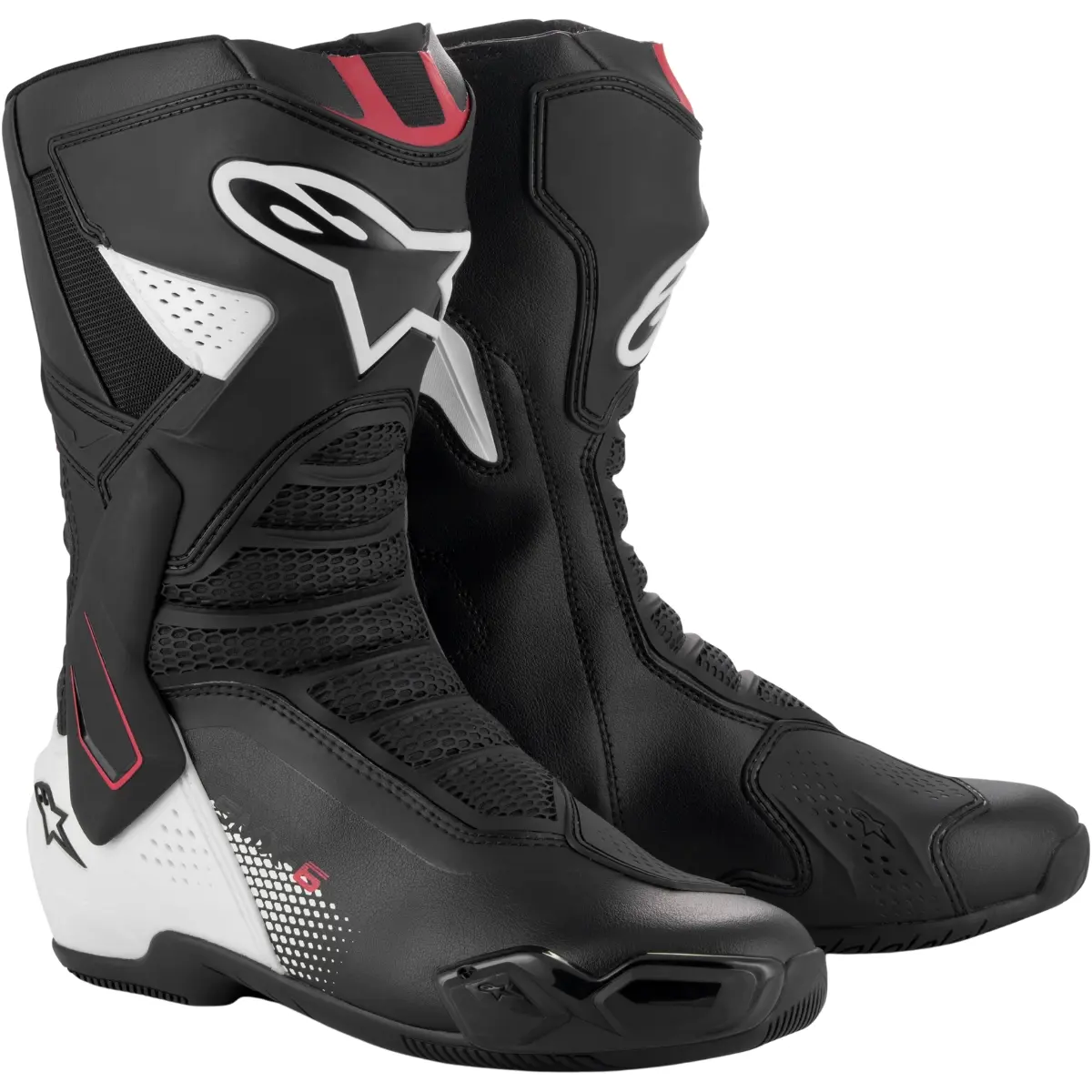 Bota Alpinestars SMX-6 V3 - Preta/Branca/Vermelha Graphic - Grid