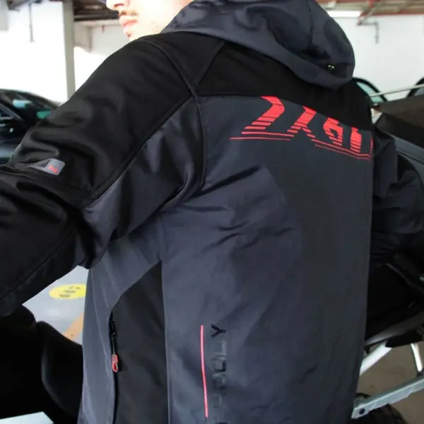 Jaqueta X11 Street Hoody Sporadic - Preto/Cinza/Vermelho - Grid Motors