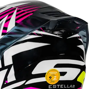 Imagem 8 de Capacete LS2 FF358 Pro Estellar - Preto/Roxo/Rosa