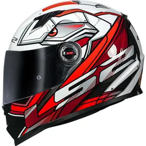 Capacete LS2 FF358 Xdron - Preto/Vermelho - Grid Motors