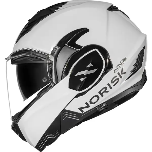 Imagem 1 de Capacete Norisk Avenger Monocolor - Branco (Articulado)